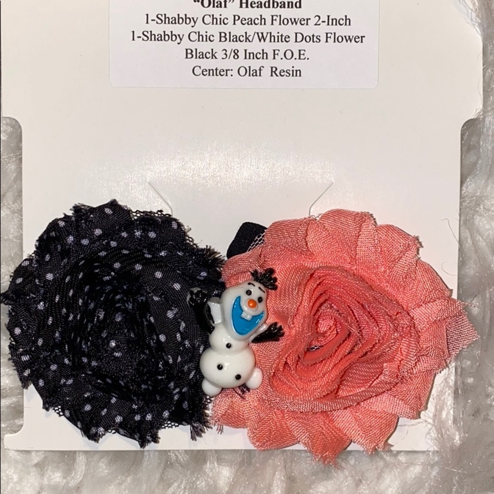Boutique Wear It Like Mads Handmade Disney Frozen Olaf Shabby Chic Headband